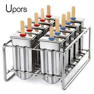 Stainless Steel Popsicle Mold Rack Ice Lolly Mold Frozen Lolly 10pcs - Picture 1 of 8