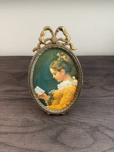 Vintage ovaler Rahmen mit Schleifendetail - Made in Italy 1984 7”x4” 9oz - Bild 1 von 12