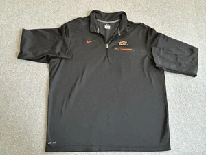 Oklahoma State Cowboys Pullover Mens 2XL 1/4 Zip Long Sleeve Sweatshirt Sweater - Picture 1 of 9