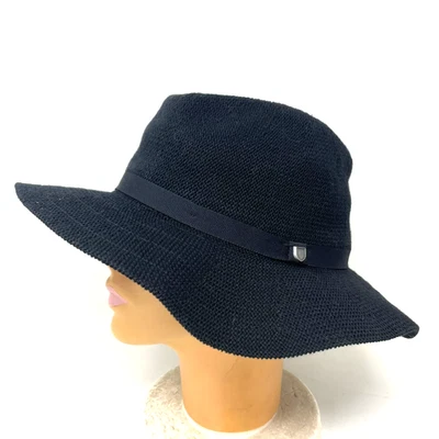 Sombrero Brixton Negro Floppy Talla Pequeña Mezcla de Algodón Boho Clásico Festival Embalable Foto 1 de 4