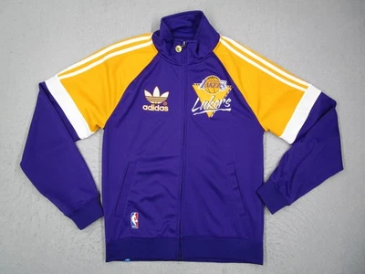 Los Angeles Lakers Jacket Mens Small Purple Gold NBA Basketball Adidas Full Zip - Image 1 of 4