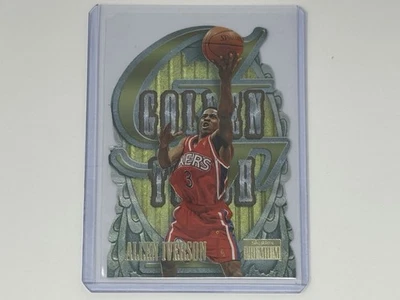 Allen Iverson 1996-97 SkyBox Premium Golden Touch Die Cut Insert 76ers #4 - Image 1 of 2