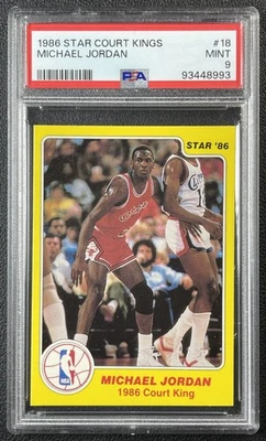 MICHAEL JORDAN PSA 9 (1 HIGHER) 1986 STAR COURT KINGS #18 ROOKIE RC BULLS MINT - Image 1 of 2