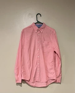 Tommy Hilfiger Herren Lachs Langarm Button Down mit Fronttasche Baumwolle Lg - Bild 1 von 8