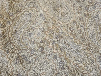 2 Ralph Lauren Brown Beige Blue Paisley Standard Pillow Shams Foto 1 de 4