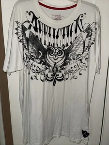 RARE ! Affliction Red Label Premium Mike Davis Mens XXL 23.5 T-shirt 🇺🇸EUC - Picture 1 of 4