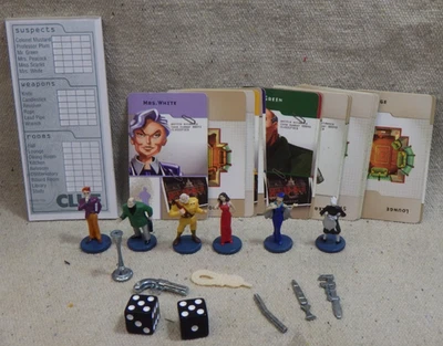 2002 Clue Replacement Game Tokens and Weapons Parts Pieces cards envelope people - Image 1 of 2