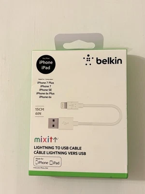 Belkin mixit USB 6” Charge & Sync Cable iphone 7 Plus, 7, SE, iPhone 6s Plus, 6s - Image 1 of 4
