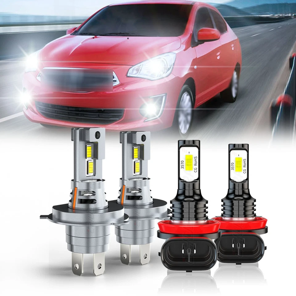 Kit combinado de luces antiniebla luces LED altas bajas Fit Dodge Attitude 2015-2019 Foto 1 de 4