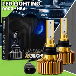 Pair HB4 9006 6500K LED Headlight Bulb Hi/Low Beam Daytime Running Light 12V/24V - Picture 1 of 12