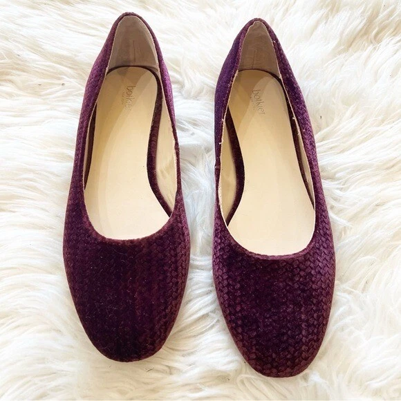 Botkier New York Borgoña Profunda Vino Rojo Texturizado Camilla Ballet Pisos Talla 8.5 Foto 1 de 4