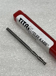 Titan Carbide End Mill 1/8 x 1/8 x 3/4 x 2 1/4” Long Length, 2 Flute, Square End - Picture 1 of 6