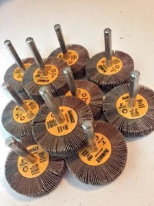 10 Qty- DEWALT DAFE1E1810 2-Inch by 1/2-Inch by 1/4-Inch HP 180g Flap Wheel - Picture 1 of 2