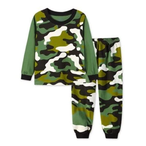 NEW Camouflage Print Boys Long SleeveTop/Long Pants 2-Piece Set Pajama - Picture 1 of 2