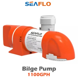 SEAFLO Bilge Pump Automatic Boat Marine Water Pump Low Profile 12V 1100GPH - Picture 1 of 8