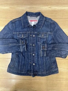 Chaqueta Para Mujer Abrigo De Jean GAP Jeans Talla M Informal Con Cuello Corto - Picture 1 of 20