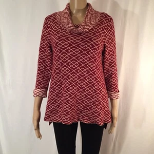 Moth Anthropologie Red & White 3/4 Sleeves Sweater Women's Size M - Picture 1 of 7
