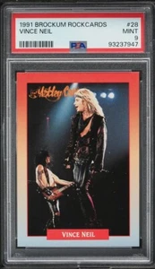 1991 Brockum Rock Cards Vince Neil #28 PSA 9 - Picture 1 of 2