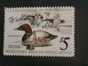 Rjkstamps 1975 Federal Duck Hunting Stamp $5 RW42 used single stamp Canvasback - Picture 1 of 2