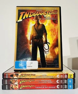 Indiana Jones Movie DVD BUNDLE x 4 PAL Region 4 - Picture 1 of 3