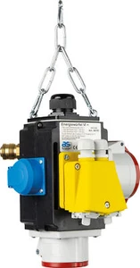 Hängeverteiler Stromverteiler Energiewürfel 1x Schuko 2x CEE Druckluft IP44 - Bild 1 von 3