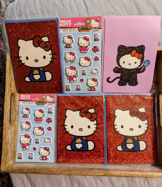 Hello Kitty and Friends Sanrio Rainbow Greeting Card by Kei Caragh