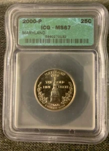 2000 P ICG MS67 QUARTER MARYLAND - Picture 1 of 2