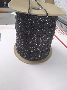 String Trimmer CRANK ROPE,3mm(#2) X 50' SMOOTH BRAID MFP Black Made In USA - Picture 1 of 2
