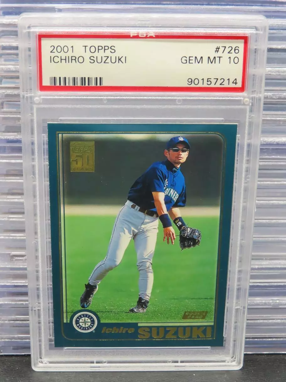 2001 Topps Ichiro Suzuki Rookie Card RC #726 PSA 10 Mariners