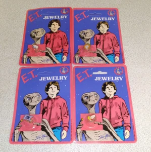 4 E.T. Jewelry Rings Universal Studios The Extra Terrestrial Movie NOS 1982 - Picture 1 of 7