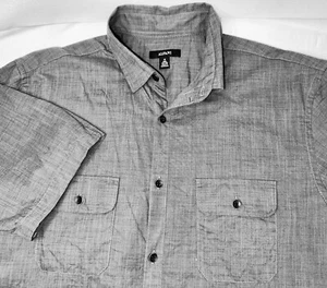 Camisa de manga corta negra con botones Alfani para hombre M - Imagen 1 de 4