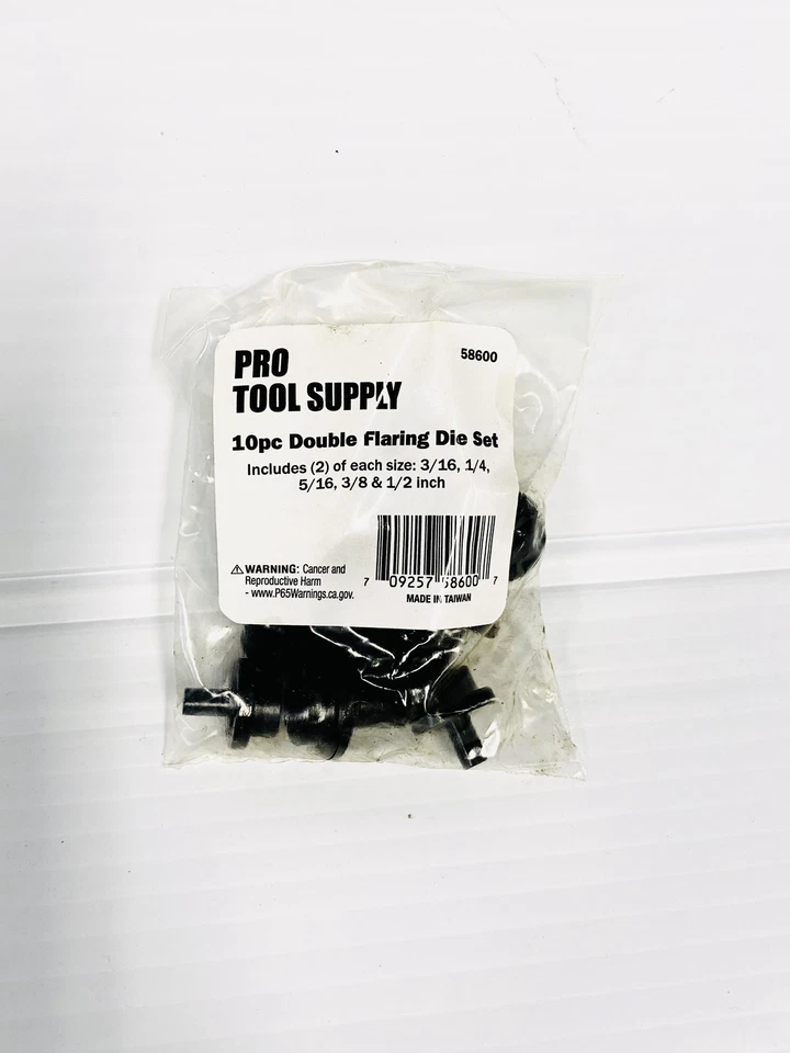 Wholesale Double Flaring Tool Replacement Dies 10 Pieces 2 of Each Size - Image 1 of 1
