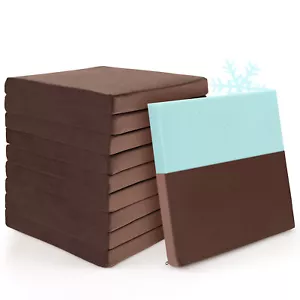 10 PCS 18"x18" Seat Cushions Gel Memory Foam Non-slip Bottom Dining Office Brown - Picture 1 of 10