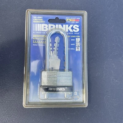 BRINKS 102-40061 40Mm Steel Padlock, Adjustable Shackle, Packaging Varies - Image 1 of 4