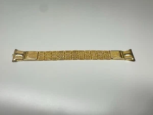 14 karat 583 solid yellow gold vintage wristwatch bracelet 32 gm 18 mm lugs - Picture 1 of 12