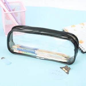 UK Klar Makeup Beutel Tasche Federmäppchen Mit Zipper Schreibwaren Kosmetik - Bild 1 von 12