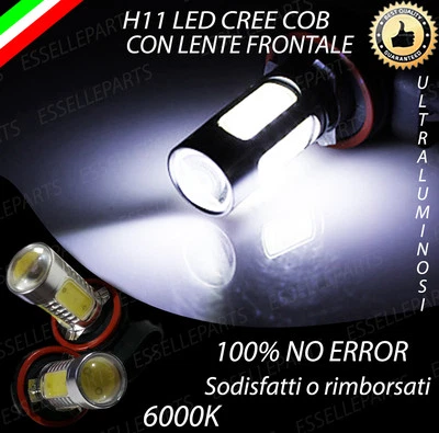 ELT COPPIA LAMPADE H11 LED BIANCO XENON CREE COB ALTA LUMINOSITA' CANBUS 6000K