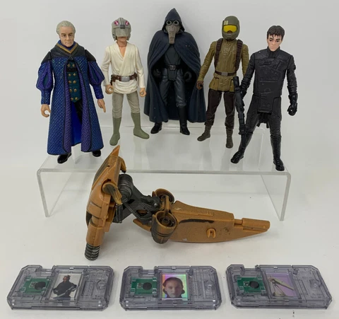 Mixed LOT of Star Wars 3.75" Action Figures, CommTech Chips, Stap 1997 1998 2016 Cover