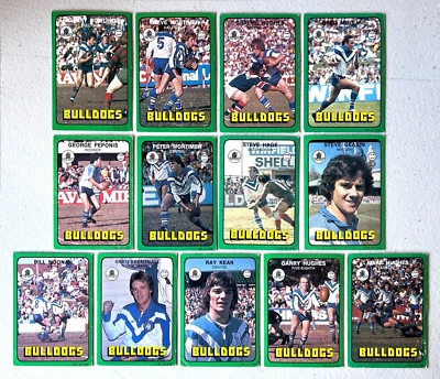 1978 RUGBY LEAGUE SCANLENS CANTERBURY BULLDOGS TEAM SET WITH CHECKLIST - image 1 of 4