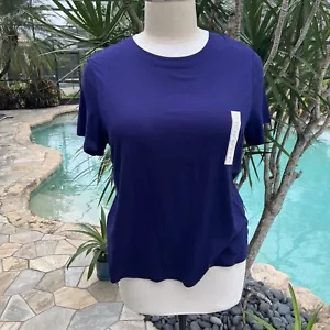 Women's A New Day Royal Blue Basic Stretch Tee Shirt Cotton Modal Plus Size XXL - Picture 1 of 16