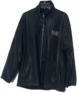 San Francisco Cheneral Vintage All Black Reversible Men's Jacket Size Large - Picture 1 of 11