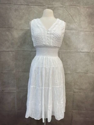 Vestido blanco sin mangas para mujer J. Lee talla PL Foto 1 de 4