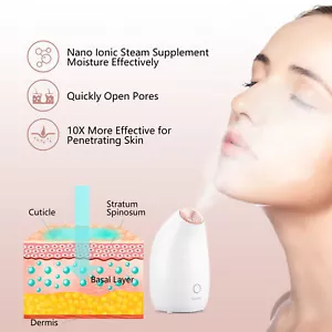 Vaporizador facial con tecnología Nano Ionic Hot Steaming hidratación profunda - Imagen 1 de 7