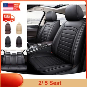 2/5 Car Seat Covers Full Set Waterproof PU Leather Seat Cushion Covers for Dodge - Picture 1 of 32