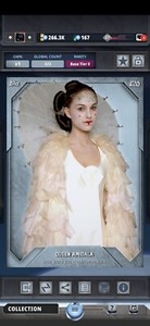 Star Wars Card Trader - Queen Amidala Base 2016 Tier 8 Silver Award 323cc