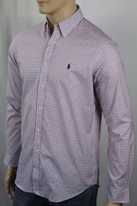 Ralph Lauren Red Blue Cream Plaid Classic Dress Shirt Navy Pony NWT - Picture 1 of 1