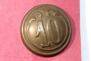 BOUTON UNIFORME ARMÉE DE TERRE - TROUPE A PIED - INFANTERIE DE LIGNE N°10 D:21mm - Imagen 1 de 2