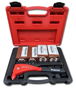 Stahl Deluxe Hand Nietzange Set Sortiment 400 Nieten & Handnietwerkzeug - Bild 1 von 2