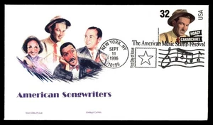 Mayfairstamps US FDC 1996 New York American songwriters First Day Cover aau_4904 - Picture 1 of 2