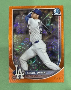 SHOHEI OHTANI 2025 BOWMAN CHROME ORANGE MEGA REFRACTOR 23/25 LA DODGERS - Bild 1 von 3